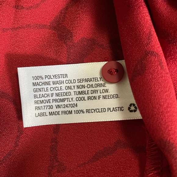 MIDI Button Down Red Dress - Picture 5 of 5